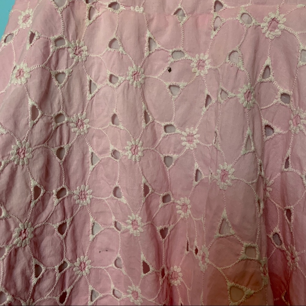 Origami Pink & White Broderie Anglaise Dress - Picture 4 of 6